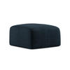 POUF Strukturstoff Blau - Blau/Schwarz, Holzwerkstoff/Kunststoff (65/40/65cm) - Makamii