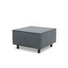 GARTENLOUNGE-HOCKER Brandie 73x43x73 mit Outdoorbezug in dunkelgrau - Grau, Kunststoff (73/43/73cm) - 58aufmkessel