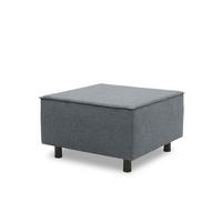 GARTENLOUNGE-HOCKER Brandie 73x43x73 mit Outdoorbezug in dunkelgrau - Grau, Kunststoff (73/43/73cm) - 58aufmkessel