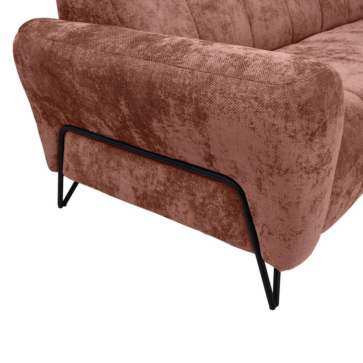 2-SITZER SOFA Volare rot - Rot/Schwarz, Textil/Metall (160/83/98cm) - Beautysofa