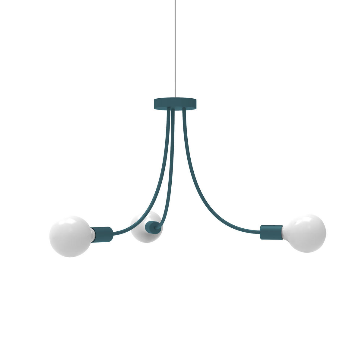 HÄNGELEUCHTE - Blau, Metall (60/60/40cm) - Lumicom