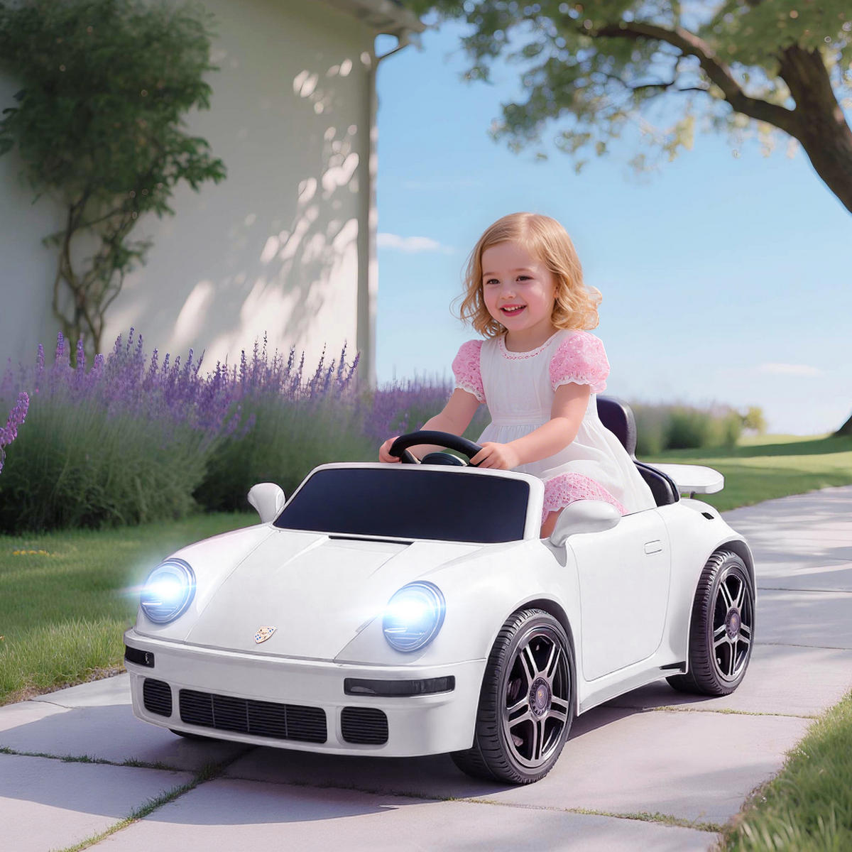 ELEKTRO-KINDERAUTO DE-13074 Fernbedienung Weiß - Weiß, Kunststoff (103/55/44cm) - ComfortXL