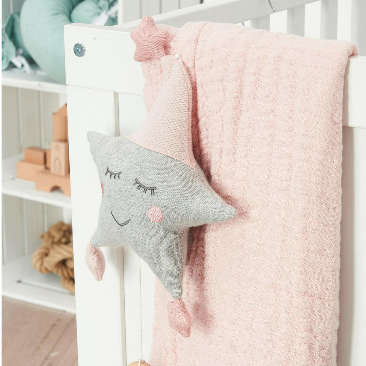 MUSSELINDECKE Rosa Large - Rosa, Textil (90/120cm) - nordic coast company