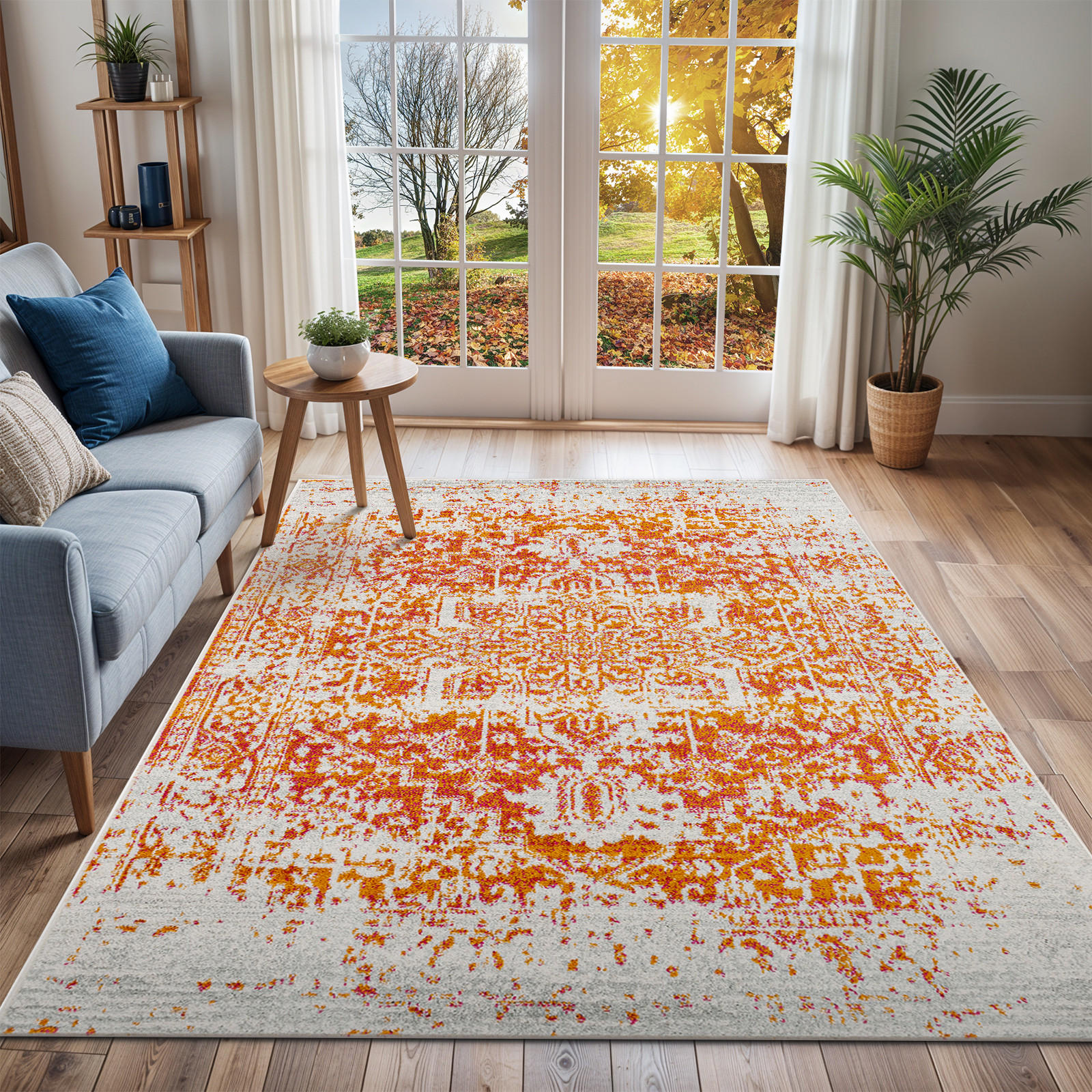 VINTAGE-TEPPICH 160/220 cm Orange - Orange, Naturmaterialien/Textil (160/220cm) - LIVABLISS