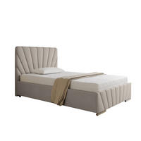POLSTERBETT Ray 120 x 200 cm mit Bettkasten und Lattenrost Taschenfederkernmatratze mit Kokos 20cm- beige - Beige, Holz (120/200cm) - Homesy