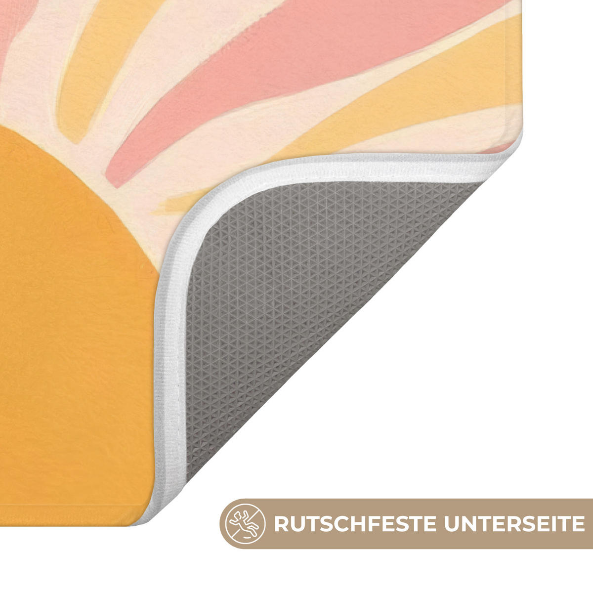 WC PŘEDLOŽKA Ilustrace - Slunce - Pastelové barvy 50x80 cm - pastelově modrá, textil/plast (50/1cm) - OnlyWow