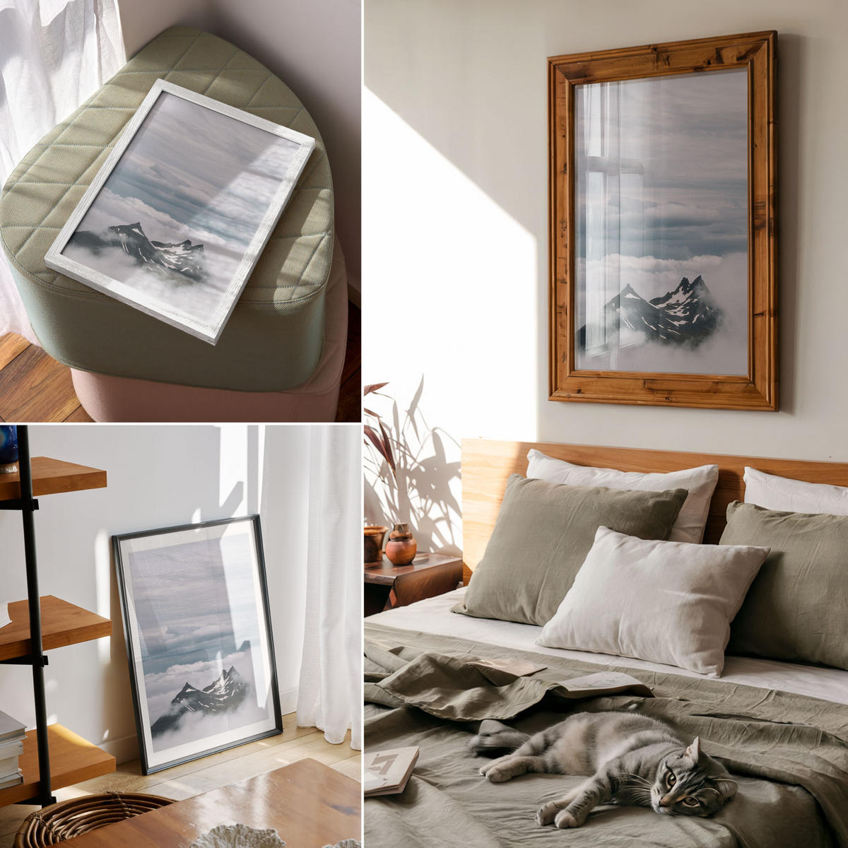 POSTER - 21x29 cm - Lunori - Bergpanorama - Grau, Textil (21/29.7/0.1cm) - TULUP