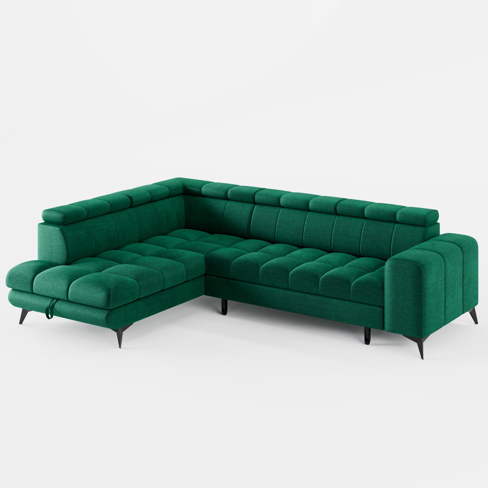 Barchello Ecksofa Dunkelgrün 264x192 cm