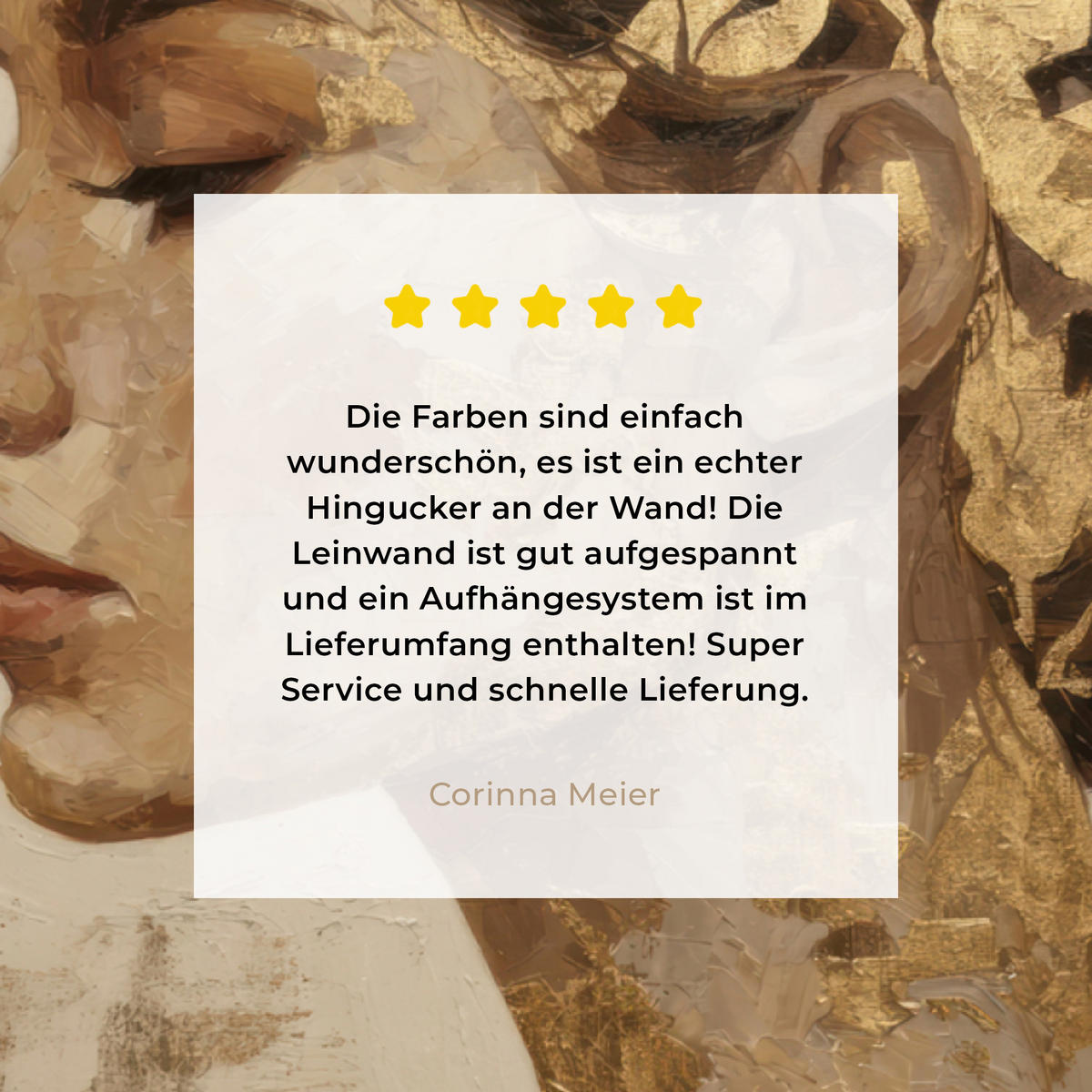 LEINWANDBILD Frau - Gold - Abstrakt - Textur Wandbilder 80x60 cm - Goldfarben, Textil (80/60cm) - MuchoWow