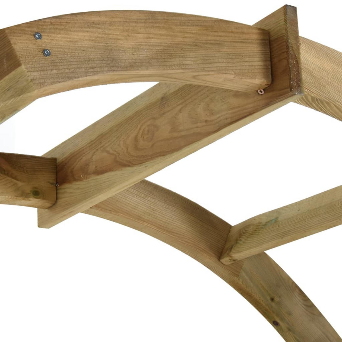 GARTENBOGEN Grün Kiefernholz Imprägniert - Braun, Holz (130/215/58cm) - furnicato