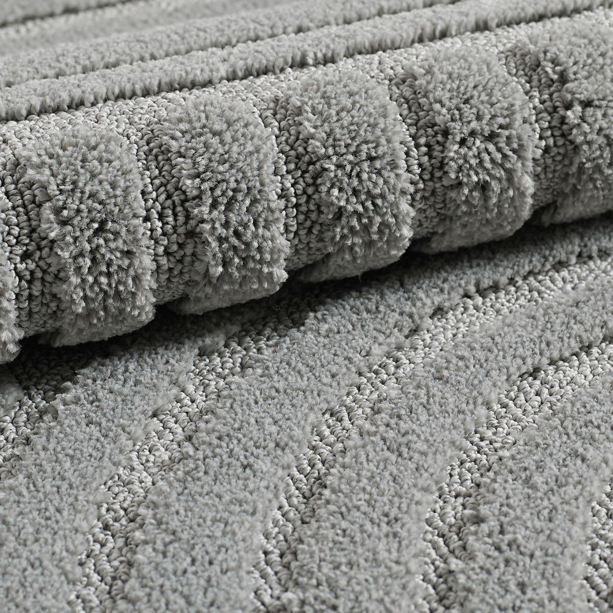 TEPPICH geometrischer silver TURIN 200x290 cm - Grau, Textil (290/290cm) - Nazar Rugs