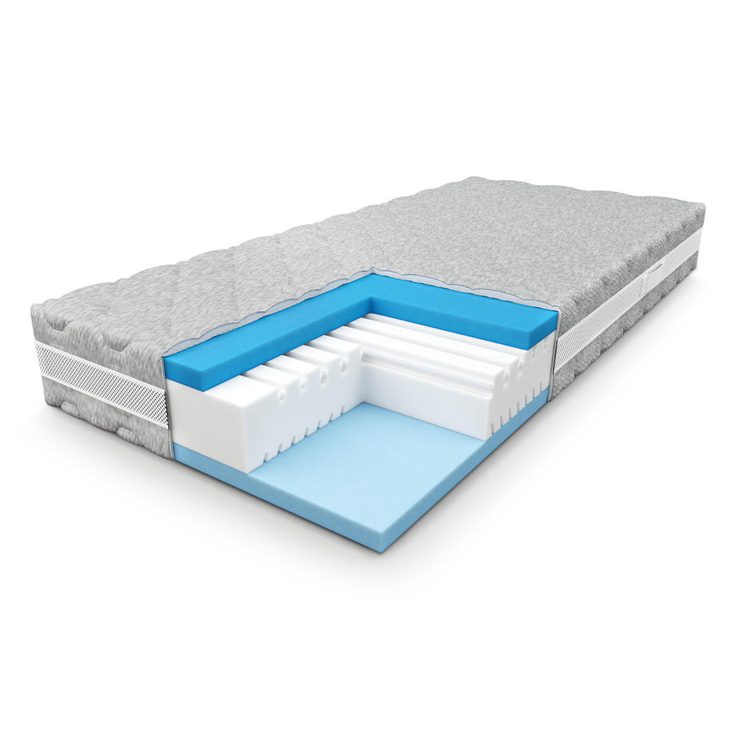SCHAUMMATRATZE Trifoam - Weiß, Textil (120/200cm) - Mr Mattress