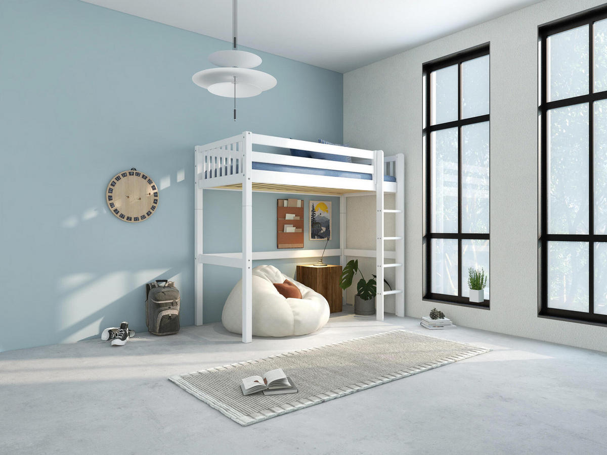 HOCHBETT NORDIC DREAM Weiß 209x106x183 cm - Weiß, Holz - FURNLUX