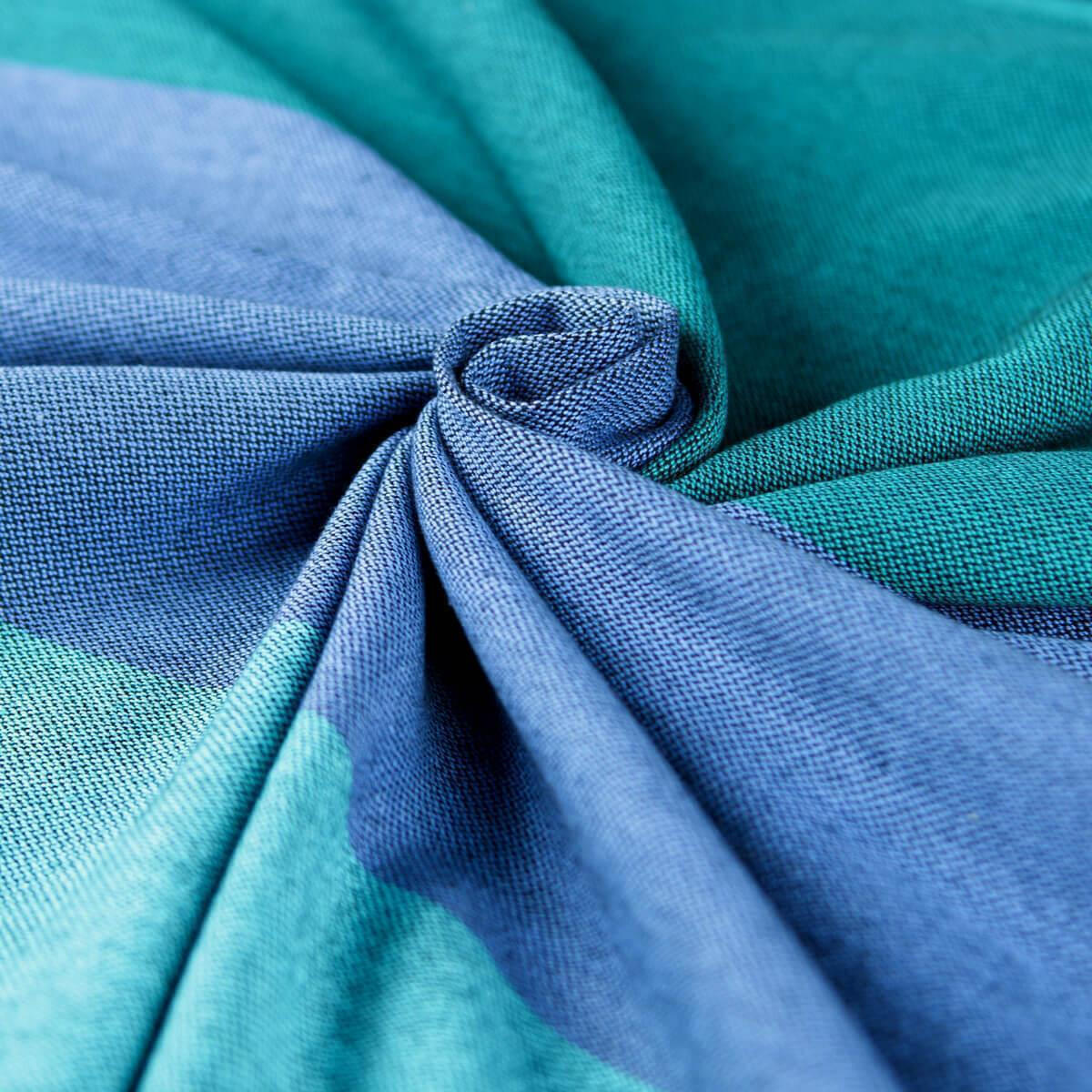BABYTRAGETUCH Gewebtes Tragetuch - Türkis/Blau, Textil (70/0.1/460cm) - Hoppediz