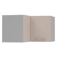 ECKHÄNGESCHRANK Kvantum W12/60/36 Grau / Kaschmir Matt 60 / 60 / 36cm - Kaschmir/Grau, Holz/Holzwerkstoff (60/36/60cm) - Feldmann-Wohnen