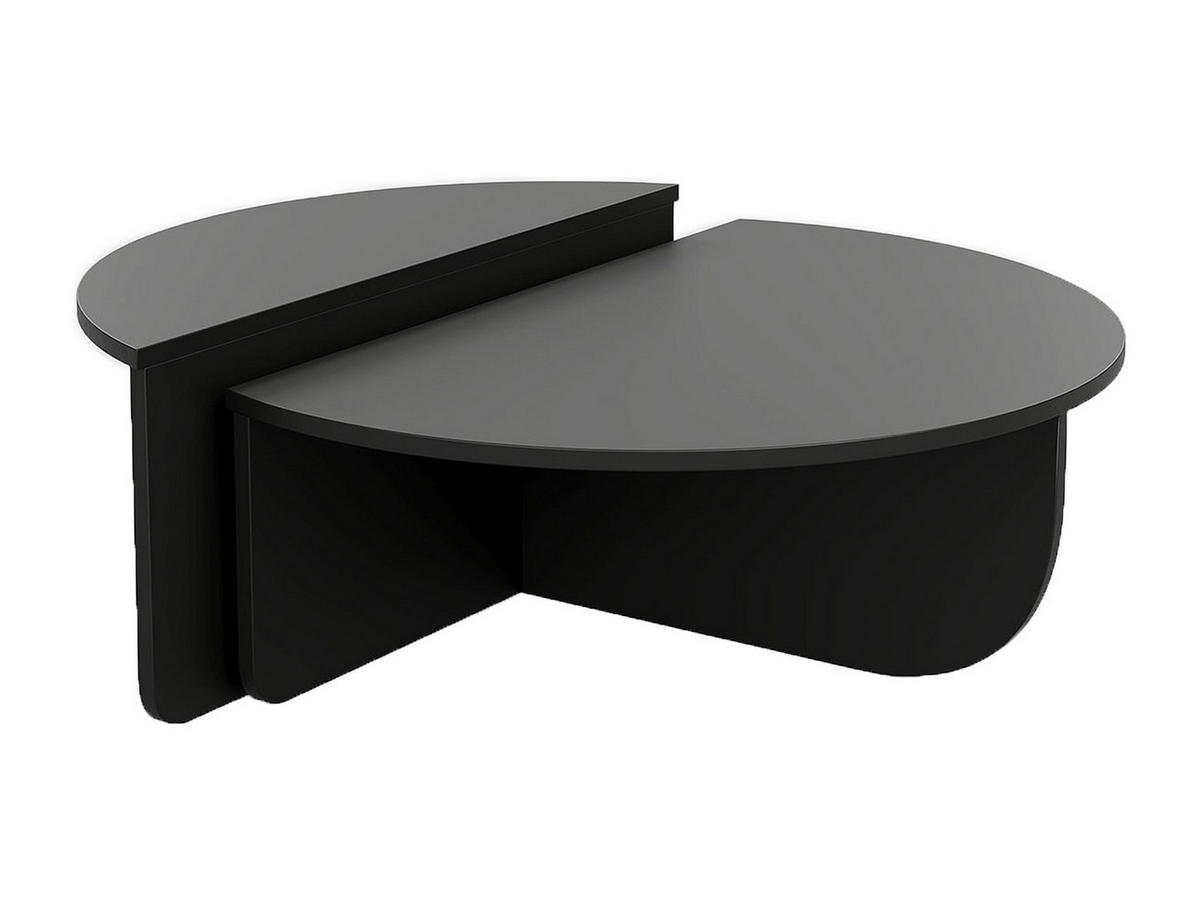 COUCHTISCH (2er-Set) orion 90/90/35 cm - Schwarz, Holz (90/60/30cm) - Vente-Unique