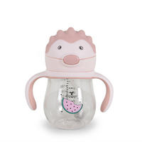 TRINKLERNBECHER Brillo 250 ml rosa Silikon, Anti-Kolik, auslaufsicher, Deckel, Schutzdeckel, trinkhalm - Rosa, Kunststoff (7/16/7cm) - Cangaroo