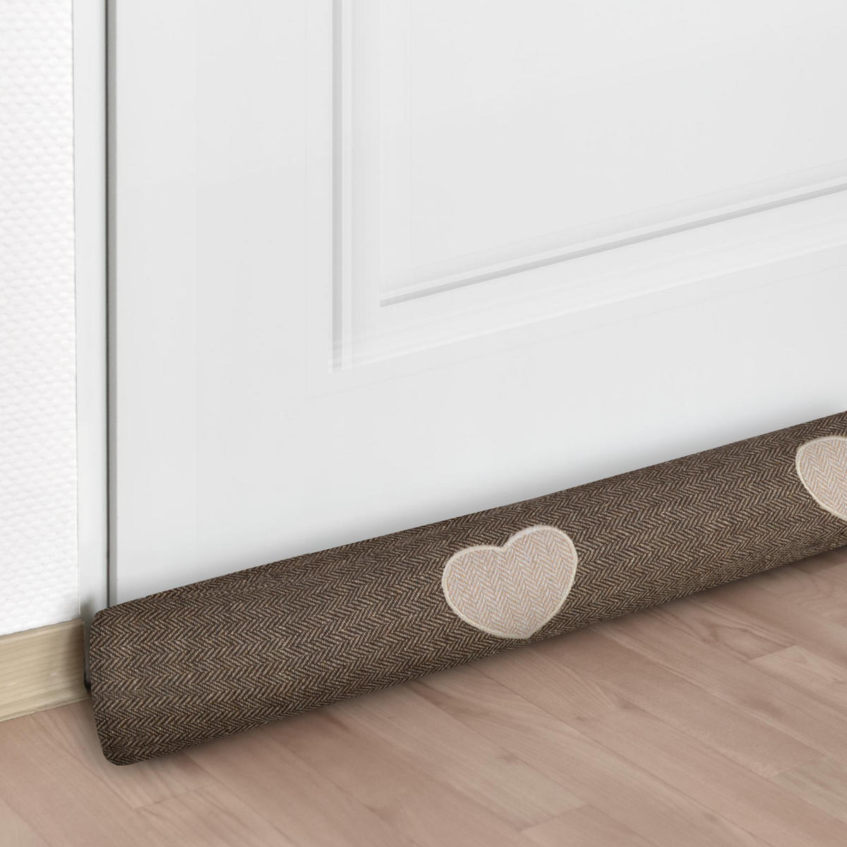 ZUGLUFTSTOPPER Tuuli HR 8x90cm Braun (2ltg) - Braun, Textil (8/90cm) - Beautissu 