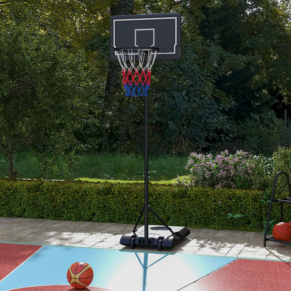 BASKETBALLKORB - Schwarz, Metall (55/74cm) - SPORTNOW