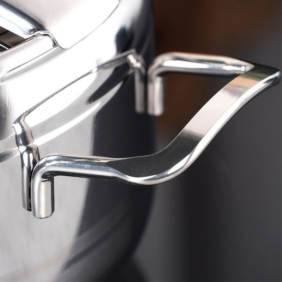 SCHNELLKOCHTOPF Profi silber - Silberfarben, Metall (7L) - Orion 