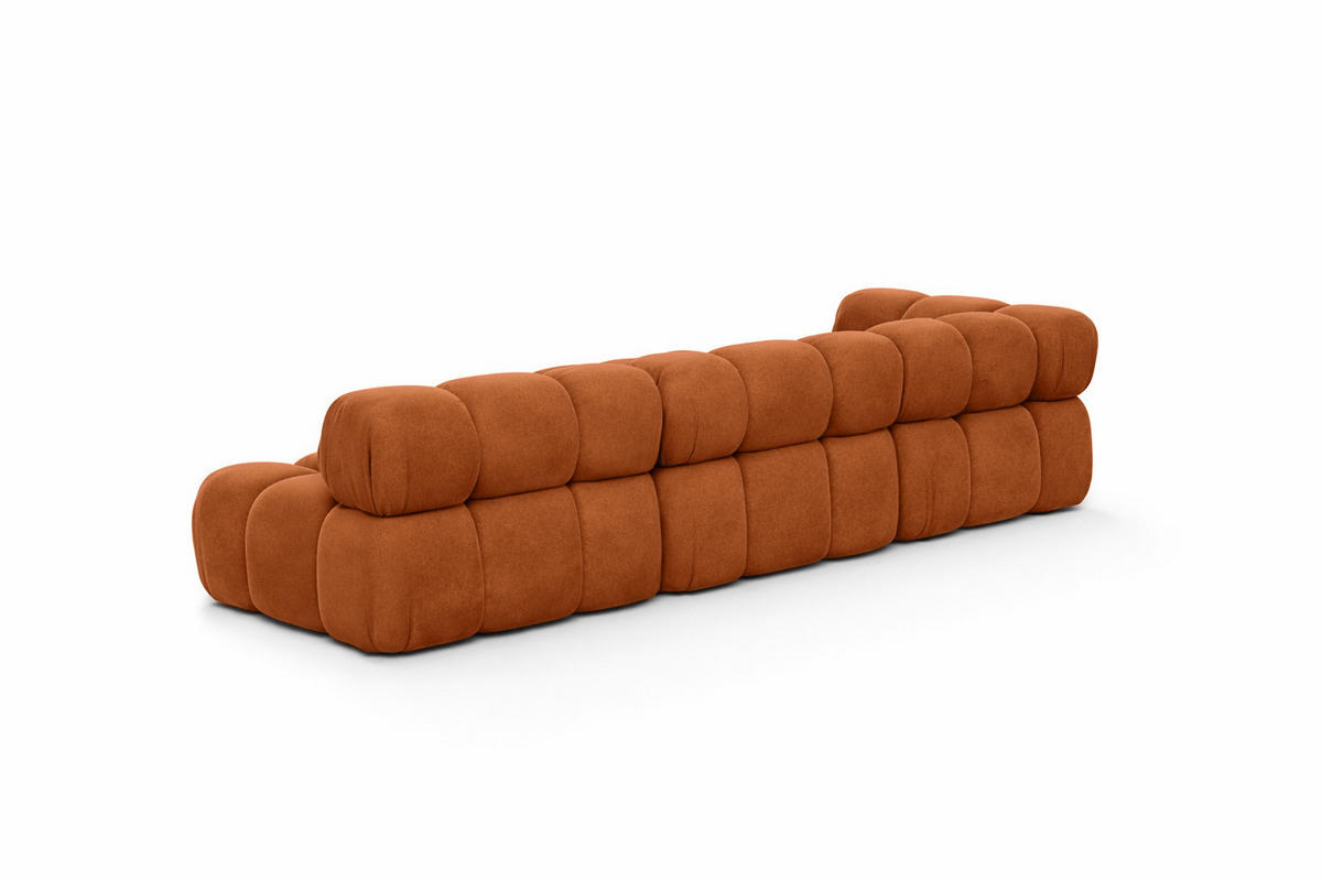 ECKSOFA L-Form Modulare, Veloursstoff Salvador, Braun, Rechts, Selia - Braun, Holz (285/160cm) - Kaiser Möbel