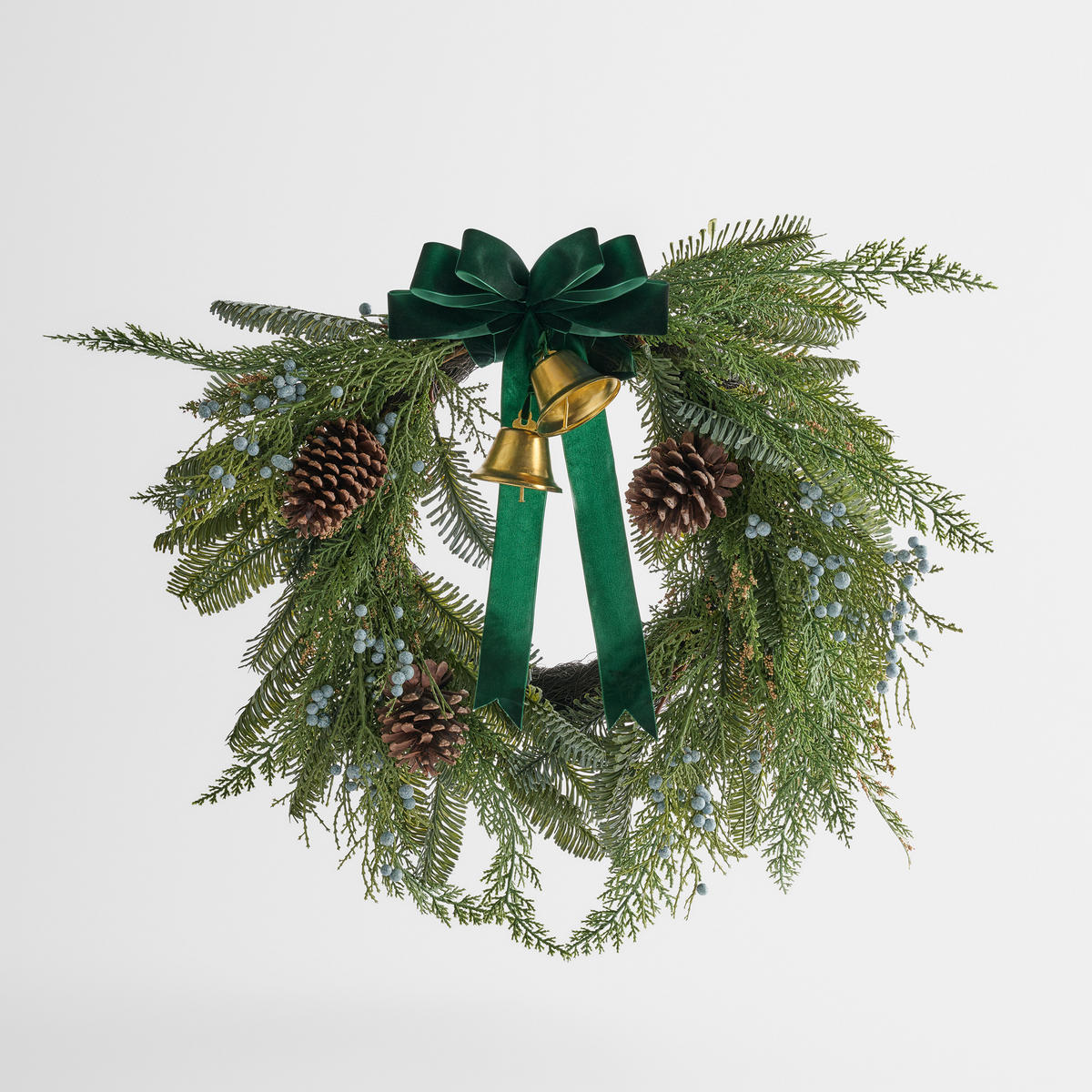 WEIHNACHTSKRANZ Bergen, Ø67cm - Grün, Kunststoff (67/16/67cm) - home&you