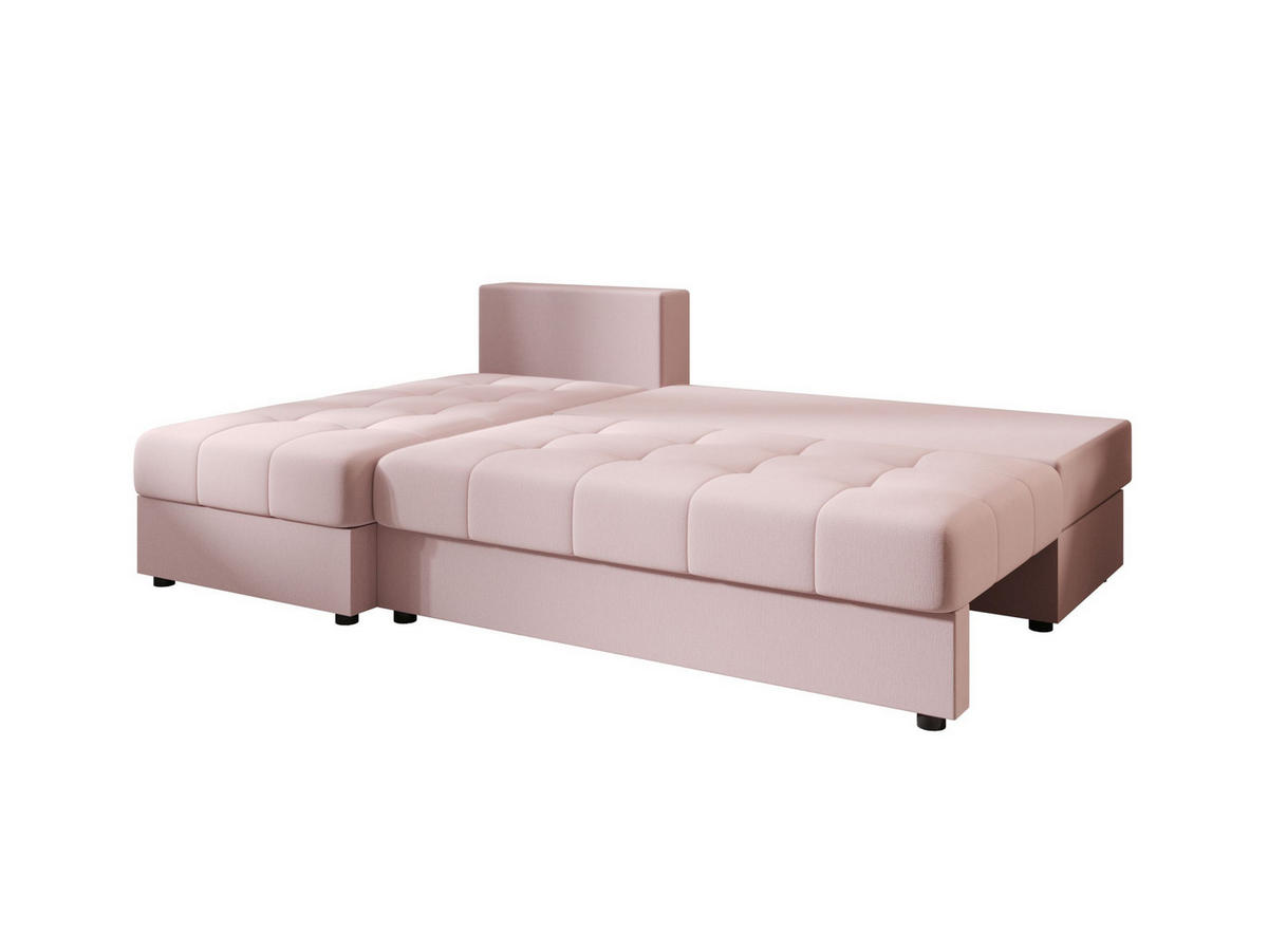 ECKSOFA MOS L Cosmic 14 Links mit Schlaffunktion - Rosa, Textil (200/143cm) - Bedante