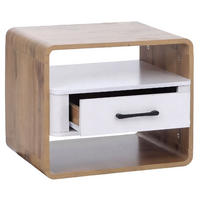 NACHTTISCH organisch Weiß - Weiß, Holz (48/40/44cm) - MCW
