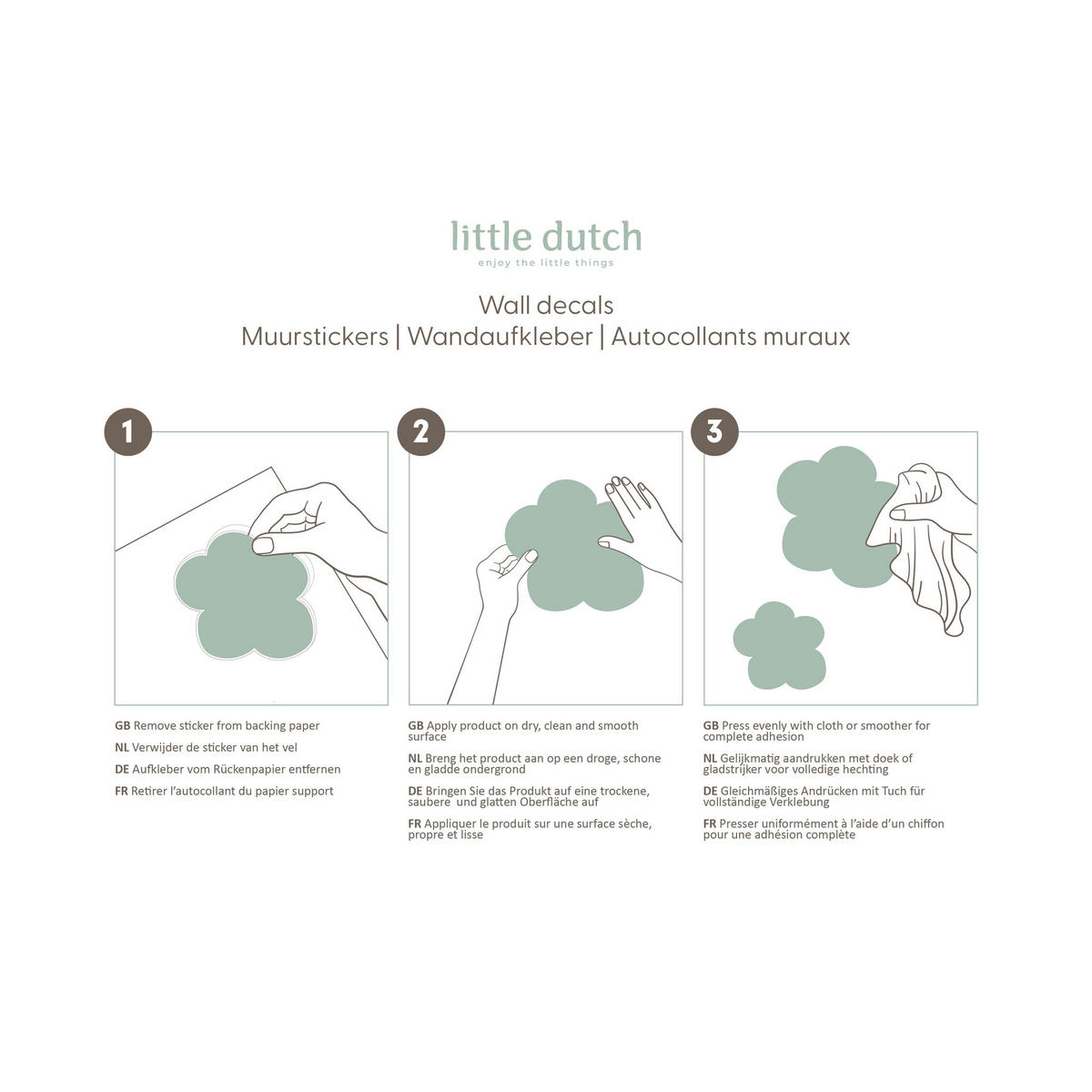WANDAUFKLEBER Zauberwald Reh 80x50cm - Braun, Kunststoff (50/80/0.1cm) - Little Dutch