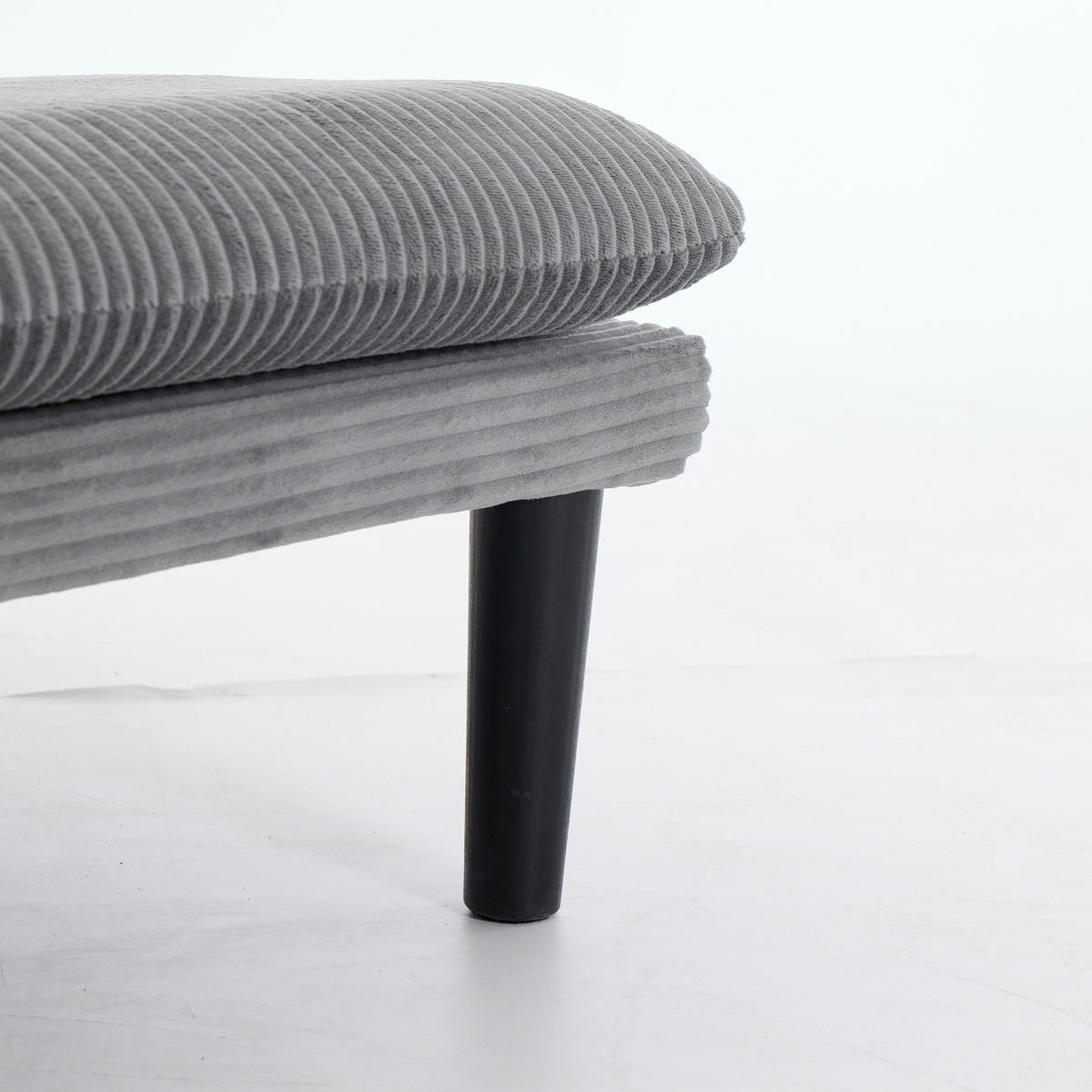 SOFA aus Samt mit 3-fach verstellbarer Rückenlehne 2-Sitzer, grau - Grau, Textil (84/67/167cm) - Luhomfu