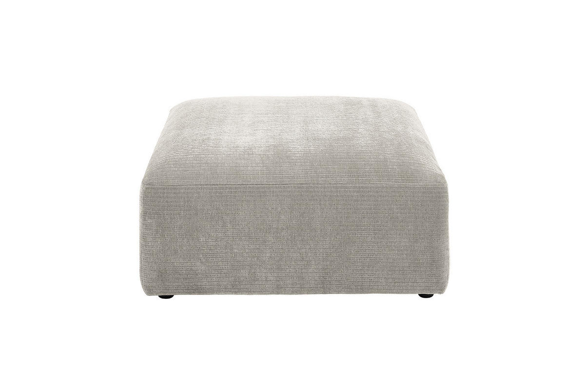 SOFA SITZELEMENT SEPHI Silber Cord - Silberfarben/Schwarz, Kunststoff/Textil (82/39/82cm) - KAWOLA