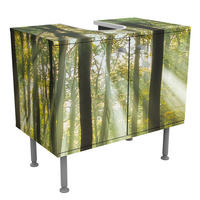 WASCHBECKENUNTERSCHRANK Sonnentag im Wald 60/55/35 cm - Grün, Holzwerkstoff (60/55/35cm) - Bilderwelten
