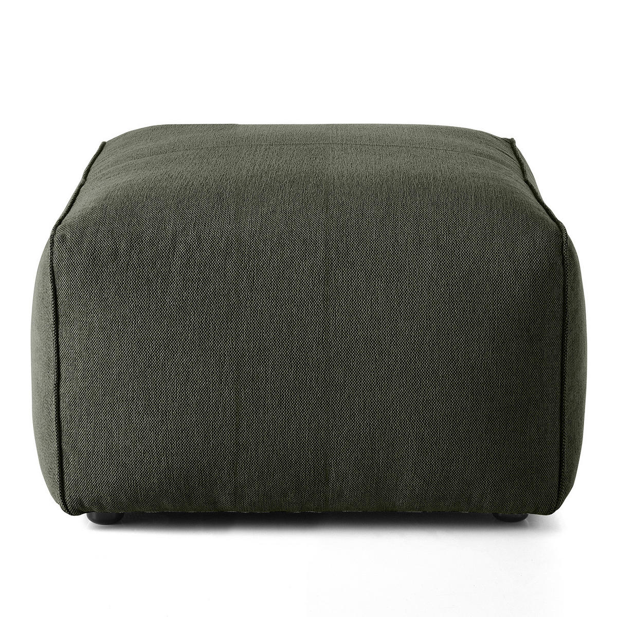 POLSTERHOCKER - Schwarz/Grau, Kunststoff/Textil (81/38/100cm) - home24