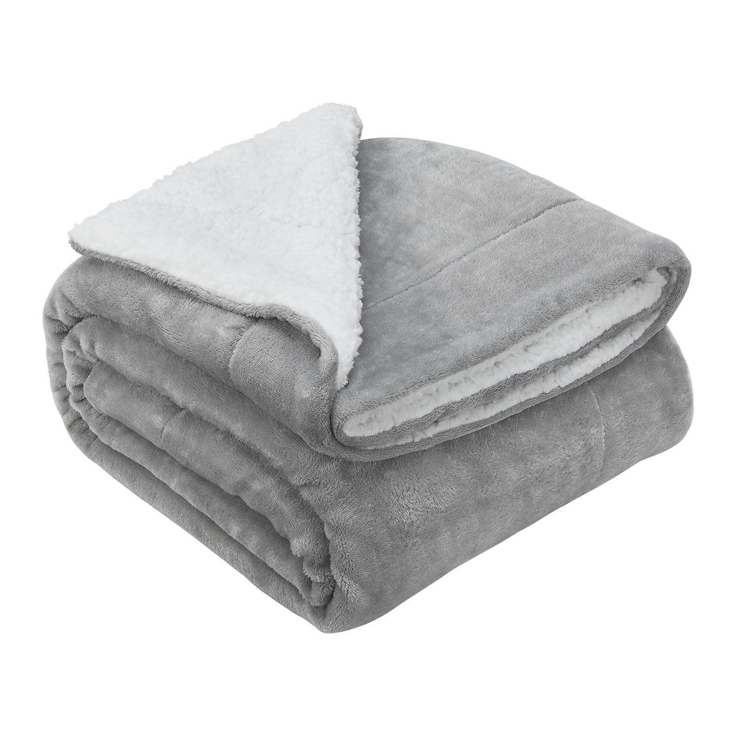 FLEECEDECKE Kuscheldecke 150x200 cm hellgrau - Hellgrau, Textil (150/200cm) - Juskys