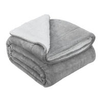 FLEECEDECKE Kuscheldecke 150x200 cm hellgrau - Hellgrau, Textil (150/200cm) - Juskys