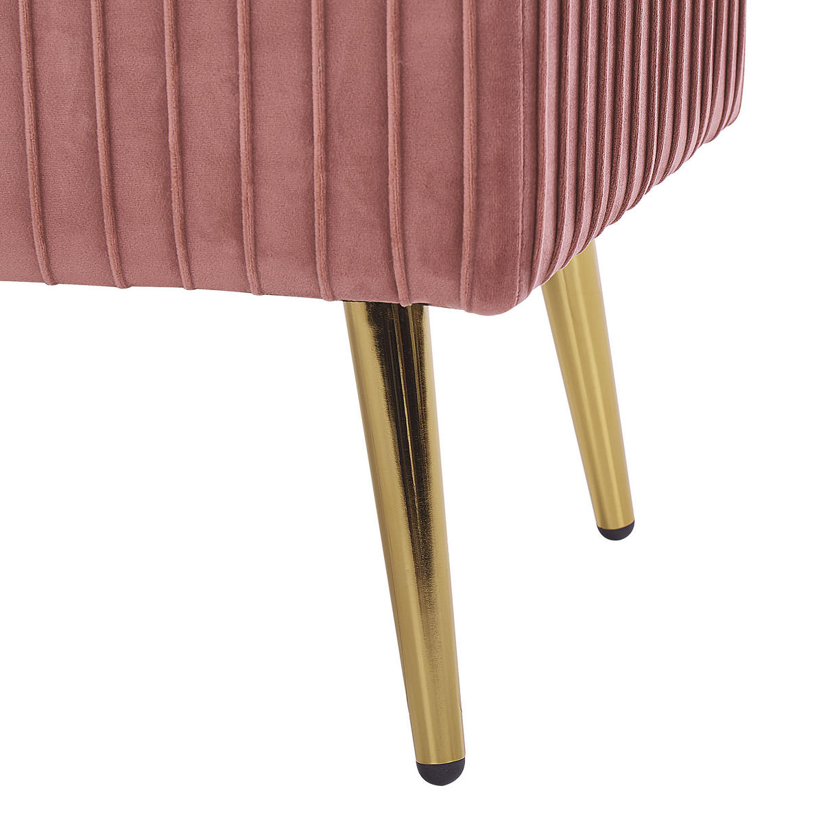 BANK Rosa Paterson - Pink/Goldfarben, Textil (118/42/40cm) - Beliani