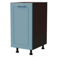 UNTERSCHRANK Bari D1D/40 Lava / RAL 5024 pastellblau 40 / 50 / 82cm - Blau/Dunkelgrau, Holz/Holzwerkstoff (40/82/50cm) - Feldmann-Wohnen