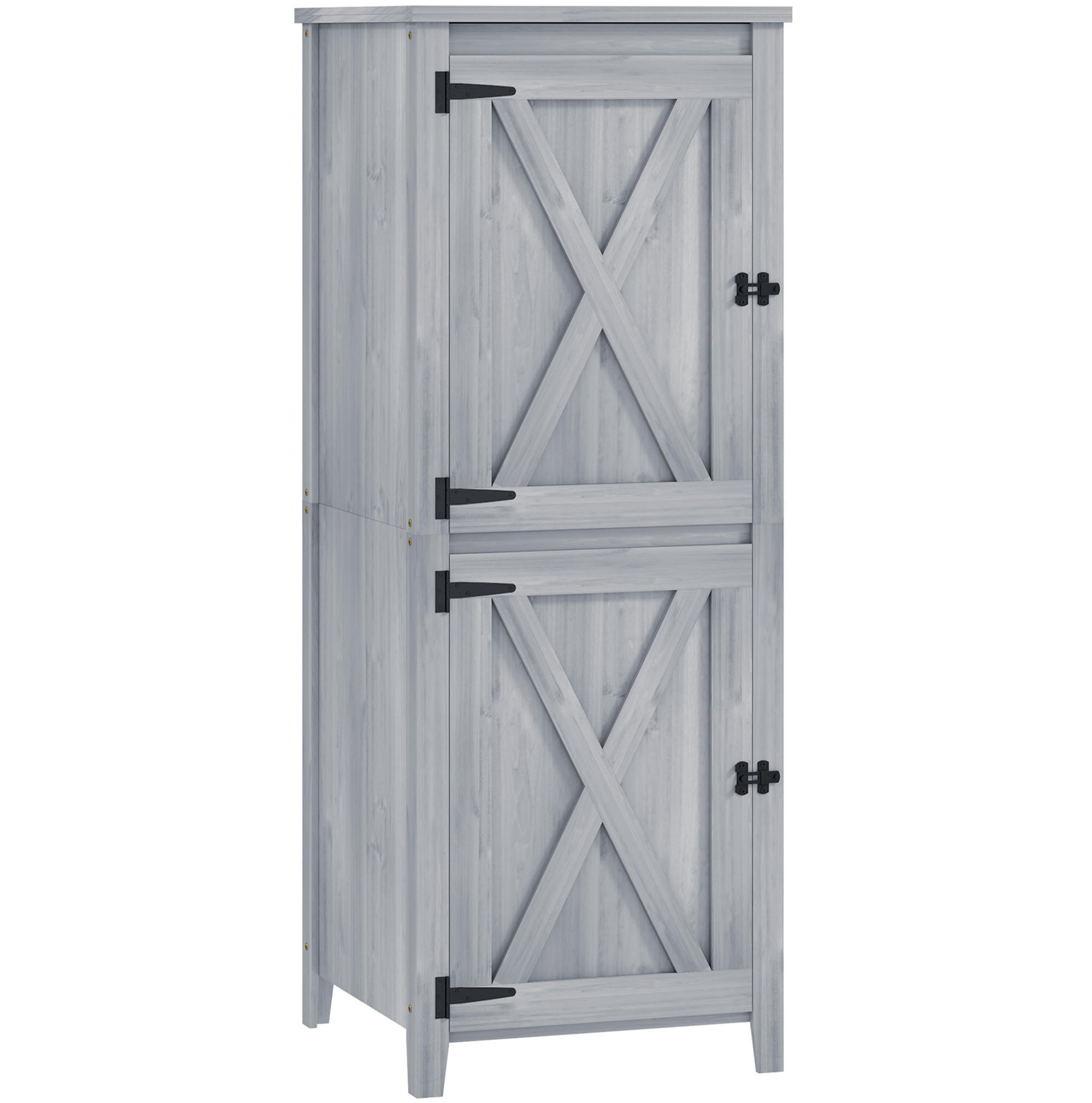 Okwish Gartenschrank Hellgrau 60x160x60 cm