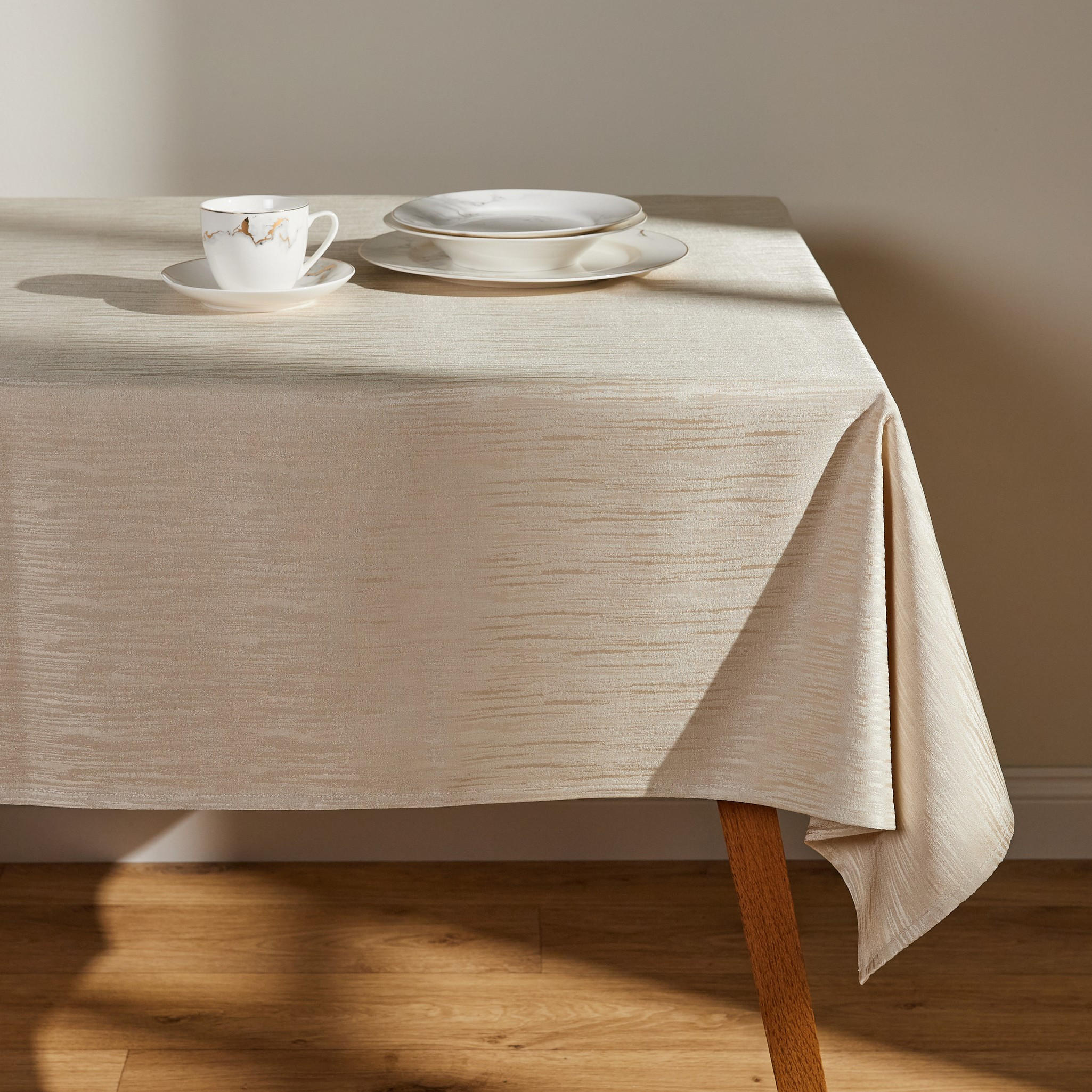 TISCHDECKE Scilio - Beige, Textil (220/140/1cm) - home&you