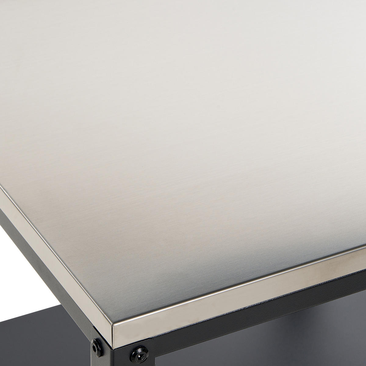 OUTDOOR-KÜCHENINSEL Stahl schwarz 50/50/92 cm Vilama - Silberfarben/Schwarz, Metall (50/90/50cm) - Beliani