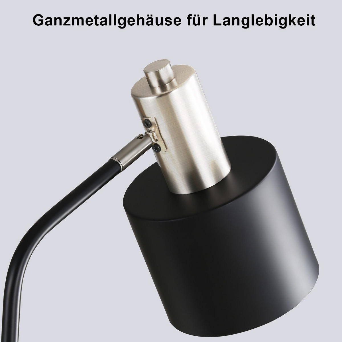 TISCHLEUCHTE Draethk 15.0/44.0/15.0 cm - Schwarz, Metall (15/15/44cm) - ZMH