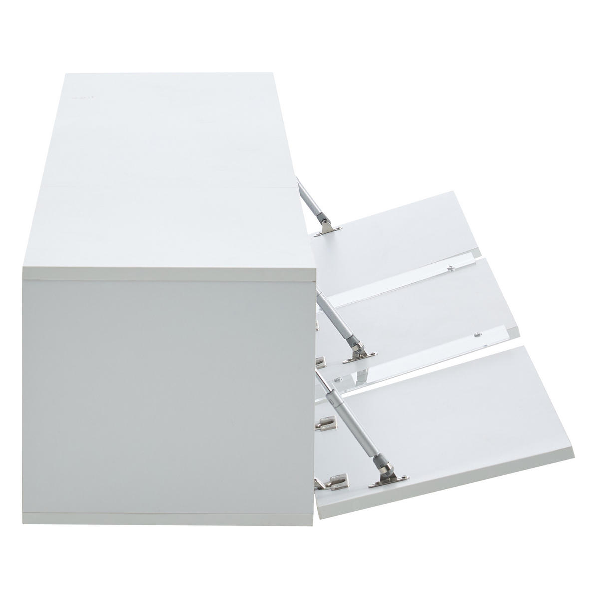 ZIDNI TV ormarić 180/35/30 cm bijeli od iverice s LED rasvjetom i 3 vrata - bijela, drvni materijal (180/30/35cm) - OKWISH