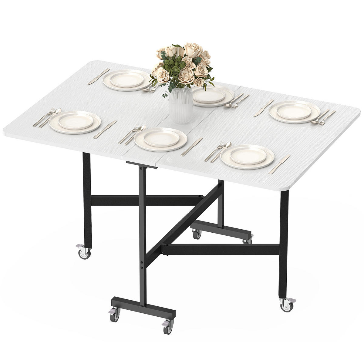 ESSTISCH Weiß 1 Stück - Weiß, Naturmaterialien (120/80/73cm) - GiPP