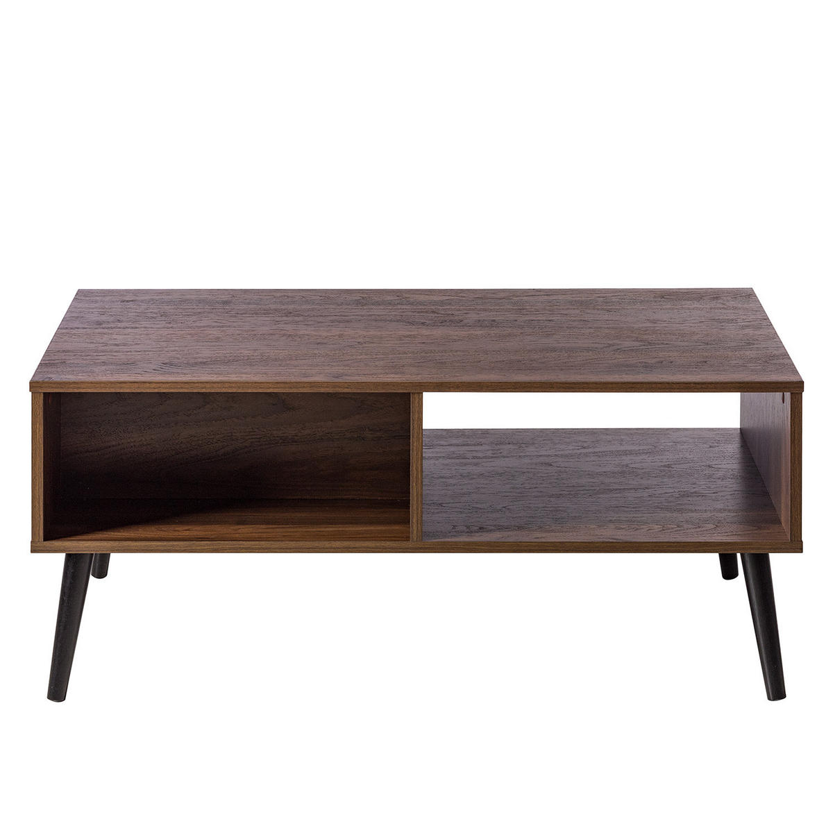 COUCHTISCH - Walnuss Dekor - Walnussfarben/Schwarz, Holz/Holzwerkstoff (60/99/43cm) - home24