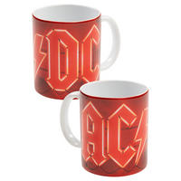 KAFFEEBECHER AC/DC LED Blitz Rot 320 ml - Rot, Keramik (0.32L) - United Labels