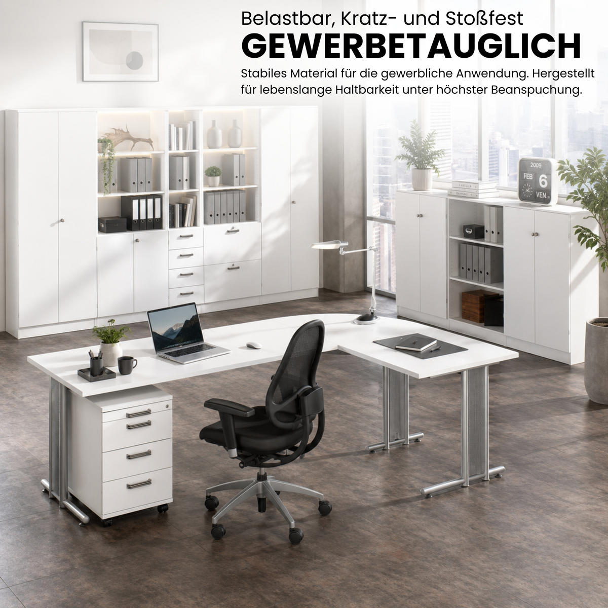SCHREIBTISCH Serie-N 100/180/74 cm in Nussbaumfarben - Nussbaumfarben, Holzwerkstoff (100/180/74cm) - bümö