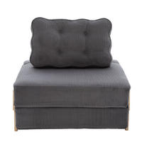 SCHLAFSESSEL ausklappbar mit Holzgestell, DE-42596, Grau - Dunkelgrau, Holzwerkstoff (90/84/86cm) - ComfortXL