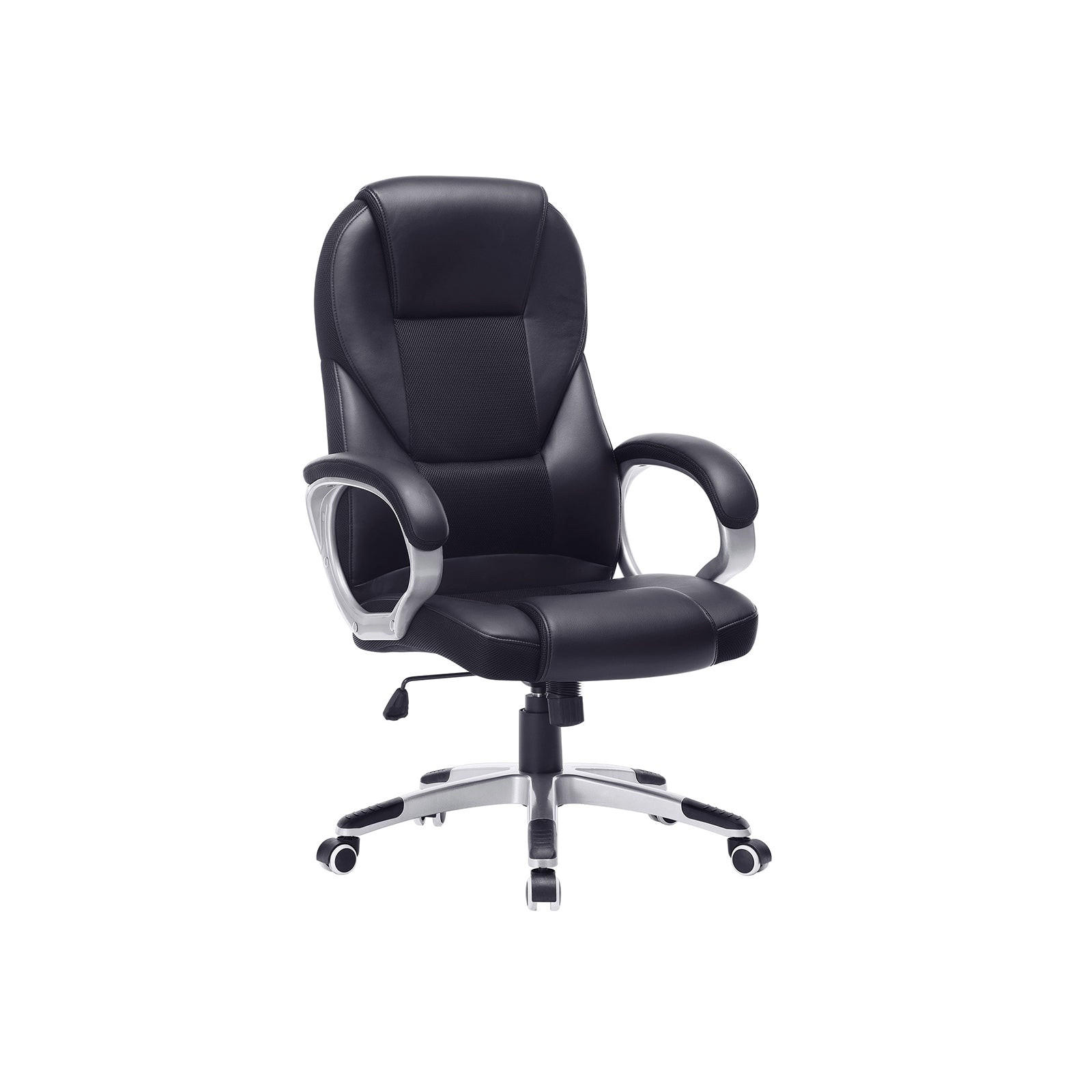 CHEFSESSEL - Schwarz, Leder (50/122/54cm) - Hansiro