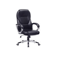 CHEFSESSEL - Schwarz, Leder (50/122/54cm) - Hansiro