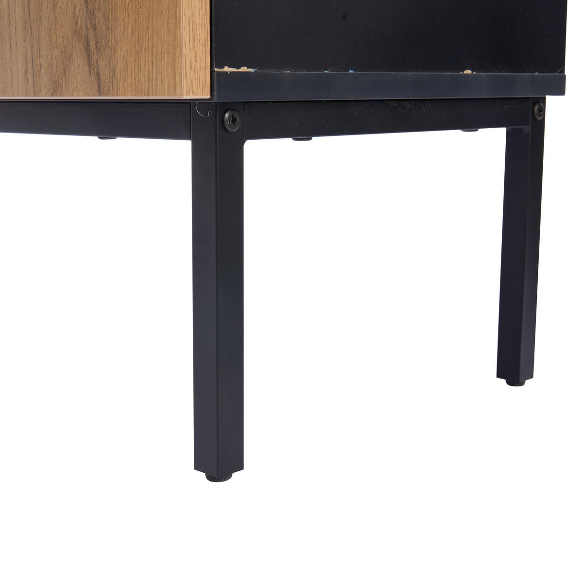VITRINE mit LED-Beleuchtung 74 x 31 x 180 cm Schwarz/Eiche - Schwarz, Holzwerkstoff (31/180/74cm) - Beauniv